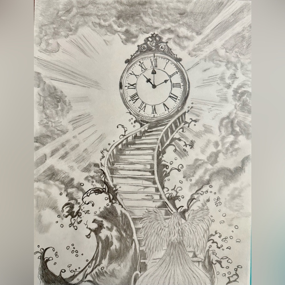 Surreal Graphite Art “No One’s Clock is the Same”